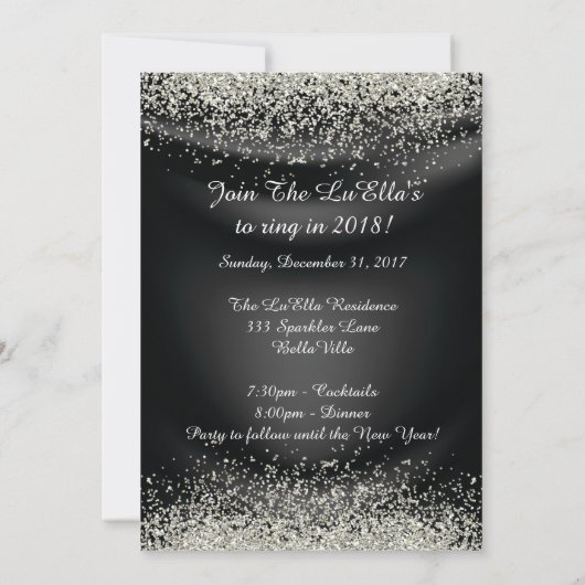 ニューイヤーイブパーティの招待状 招待状 (裏面)