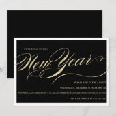 ニューイヤーイブパーティの招待状 招待状 (正面/裏面)