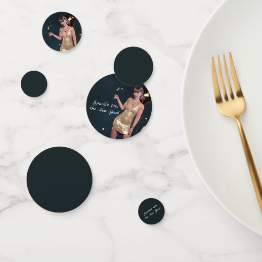 ニューイヤーイブパーティーの女の子のシークンドレス コンフェッティ (グループ)