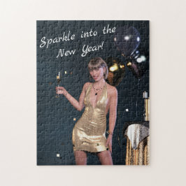 ニューイヤーイブパーティーの女の子のシークンドレス ジグソーパズル