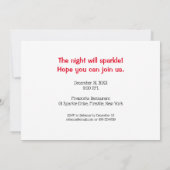 ニューイヤーイブパーティーカウントダウン招待状時計 招待状 (裏面)