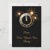 ニューイヤーイブパーティークロック招待状 招待状 (正面)