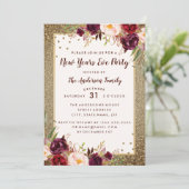 ニューイヤーイブパーティーゴールデンブルゴーニュフローラ招待状 招待状 (スタンド正面)