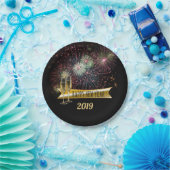 ニューイヤーイブパーティーシャンパングラス ペーパープレート (パーティー)