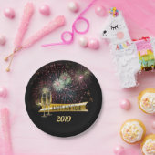 ニューイヤーイブパーティーシャンパングラス ペーパープレート (パーティー)