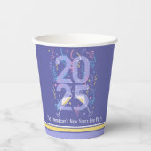 ニューイヤーイブパーティーシャンパンストリーマー2025 紙コップ (正面)