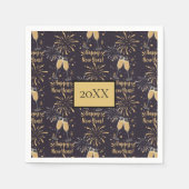 ニューイヤーイブパーティーシャンパン花火 スタンダードカクテルナプキン (正面)