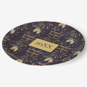 ニューイヤーイブパーティーシャンパン花火 ペーパープレート (アングル)