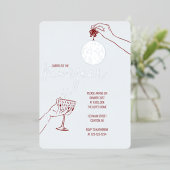 ニューイヤーイブパーティードードル 箔招待状 (立ち正面)