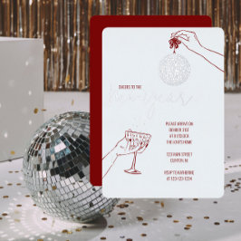 ニューイヤーイブパーティードードル 箔招待状