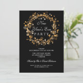 ニューイヤーイブパーティーフェスティバルリース金ゴールド 招待状 (スタンド正面)
