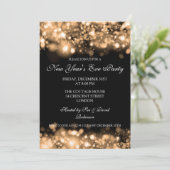 ニューイヤーイブパーティーラきらめくイト金ゴールド 招待状 (スタンド正面)