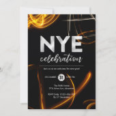ニューイヤーイブパーティーライトスパーカー招待状 招待状 (正面)