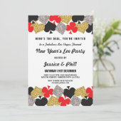 ニューイヤーイブパーティーラスベガスカジノグリッター招待状 招待状 (スタンド正面)