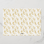 ニューイヤーイブパーティーリンク紙吹雪金ゴールド 箔招待状 (裏面)