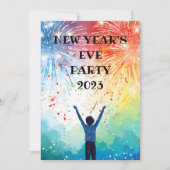 ニューイヤーイブパーティーレインボー花火 招待状 (正面)