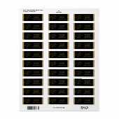 ニューイヤーイブパーティー差出人住所ラベル ラベル (フルシート)