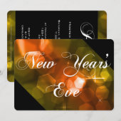 ニューイヤーイブパーティー招待オレンジぼけ1 招待状 (正面/裏面)