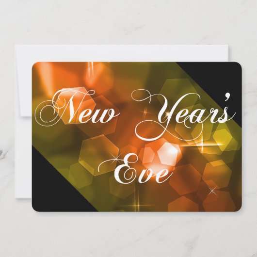 ニューイヤーイブパーティー招待オレンジぼけ1 招待状 (正面)