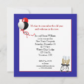 ニューイヤーイブパーティー時計 招待状 (裏面)