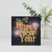 ニューイヤーイブパーティー花火招待状 招待状 (スタンド正面)