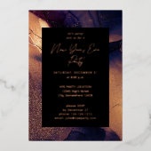 ニューイヤーイブパーティー Nyte Glow 箔招待状 (正面)
