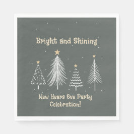 ニューイヤーイブブブライトアンドホリデー輝くパーティー スタンダードランチョンナプキン