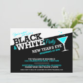 ニューイヤーイブ白黒パーティの招待状 招待状 (スタンド正面)