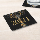 ニューイヤーイブ紙コースター スクエアペーパーコースター (アングル)
