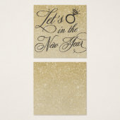 ニューイヤーイブ結婚式招待状名プレートカード (正面&裏面)