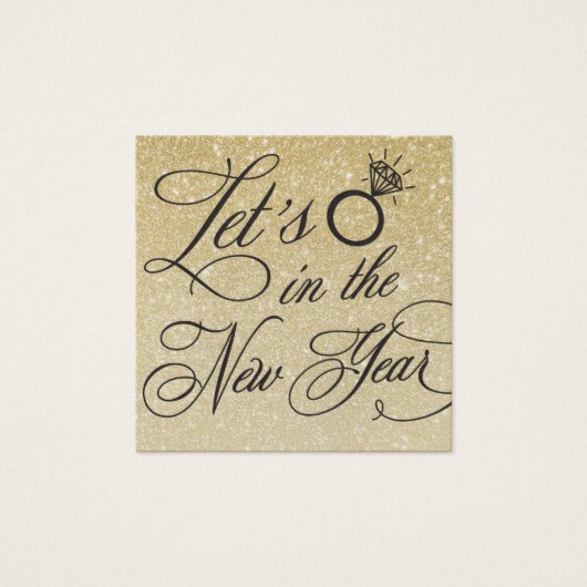 ニューイヤーイブ結婚式招待状名プレートカード (正面)