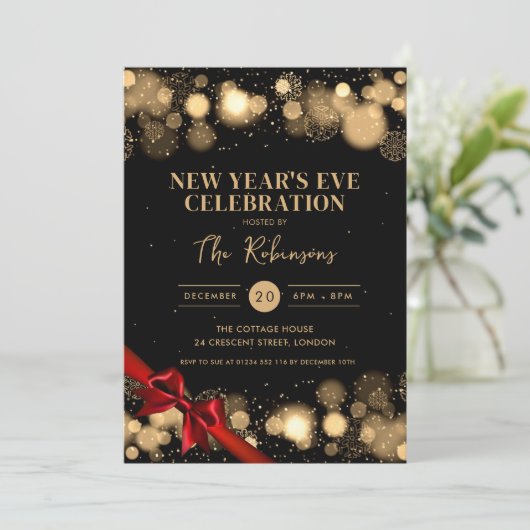 ニューイヤーイブ金ゴールドブラックウィンター疑問に思レッドボウ 招待状 (スタンド正面)