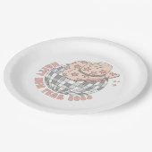 ニューイヤーイブ2023レトロディスコカウボーイ紙プレート ペーパープレート (アングル)