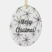 ニューイヤーウォーターカラースノーフレークオーナメント セラミックオーナメント (右)