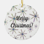 ニューイヤーウォーターカラースノーフレークオーナメント セラミックオーナメント (正面)