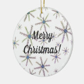 ニューイヤーウォーターカラースノーフレークオーナメント セラミックオーナメント (左)