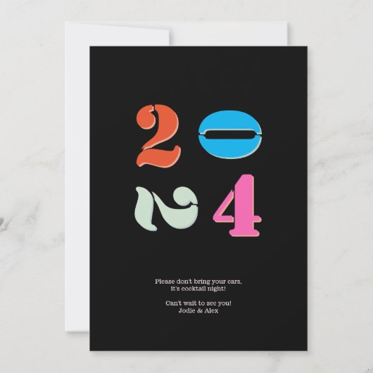 ニューイヤーエブシャンパンタワーディナーカクテルバッシュ 招待状 (裏面)