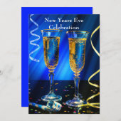 ニューイヤーエブシャンパントースト 招待状 (正面/裏面)