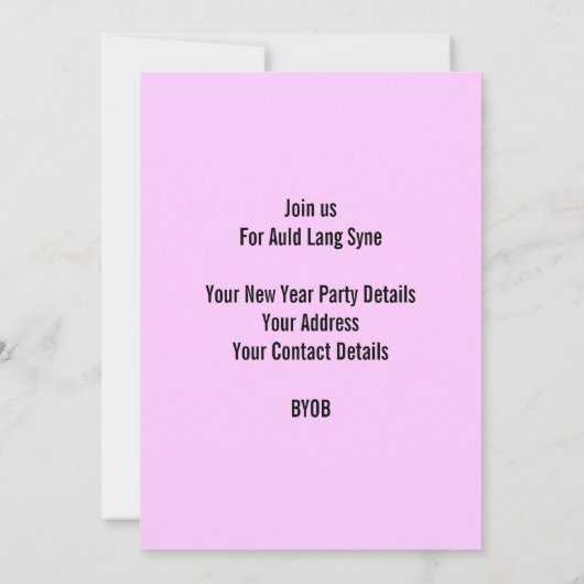 ニューイヤーエブスコティッシュホグマネーパーティー 招待状 (裏面)