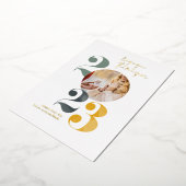 ニューイヤーエンゲージメントフォトゴールド 箔シーズンカード (回転した状態)