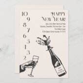 ニューイヤーカウントダウンシャンパンホリデーパーティー 招待状 (正面/裏面)