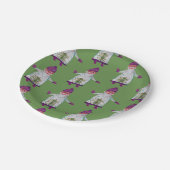 ニューイヤーカスタムサンタクロース紙プレート ペーパープレート (アングル)