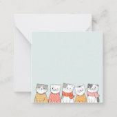 ニューイヤーキャッツ ノートカード (裏面)