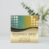 ニューイヤークラブDJダンスパーティの招待状 招待状 (スタンド正面)