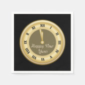ニューイヤークロックホリデイ紙ナプキンス スタンダードカクテルナプキン (正面)