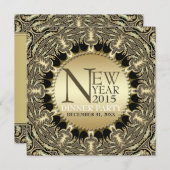 ニューイヤーゴールデンサントライバルファンキーパーティの招待状 招待状 (正面/裏面)