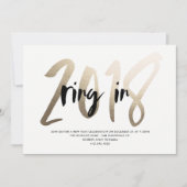 ニューイヤーゴールドフォイルパーティの招待状 招待状 (正面)