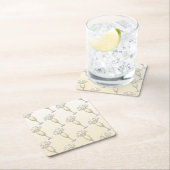 ニューイヤーシャンパングラス スクエアペーパーコースター (インサイチュ)