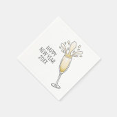 ニューイヤーシャンパングラス スタンダードカクテルナプキン (角)