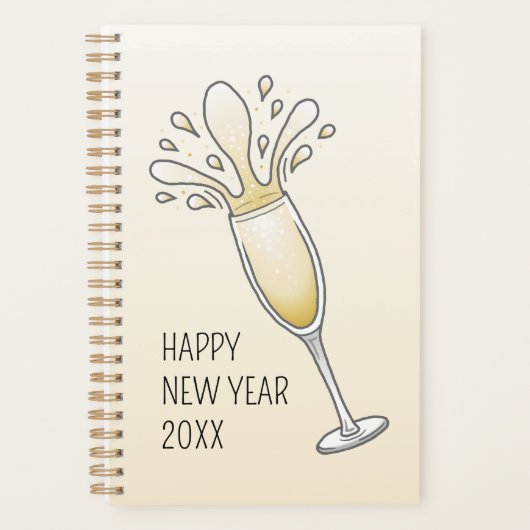 ニューイヤーシャンパングラス プランナー手帳 (正面)